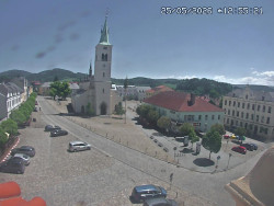 Náměstí, koste sv. Markéty