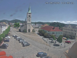 Náměstí, koste sv. Markéty