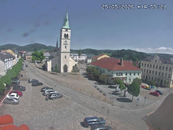 Náměstí, koste sv. Markéty