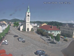 Náměstí, koste sv. Markéty
