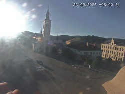 Náměstí, koste sv. Markéty