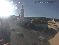 Náměstí, koste sv. Markéty