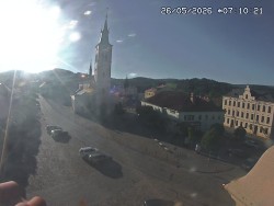 Náměstí, koste sv. Markéty
