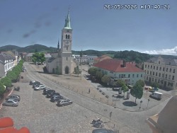 Náměstí, koste sv. Markéty