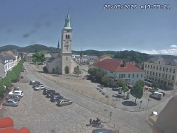 Náměstí, koste sv. Markéty