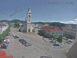 Náměstí, koste sv. Markéty