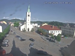Náměstí, koste sv. Markéty