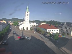 Náměstí, koste sv. Markéty