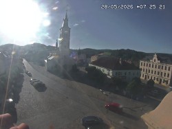 Náměstí, koste sv. Markéty