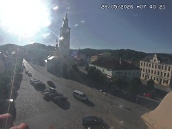 Náměstí, koste sv. Markéty