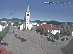 Náměstí, koste sv. Markéty