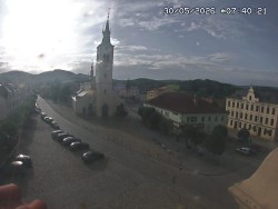 Náměstí, koste sv. Markéty