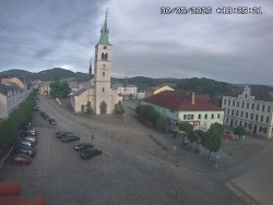 Náměstí, koste sv. Markéty