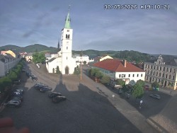 Náměstí, koste sv. Markéty