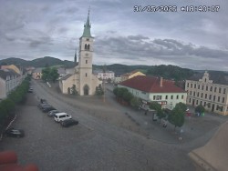 Náměstí, koste sv. Markéty