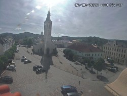 Náměstí, koste sv. Markéty