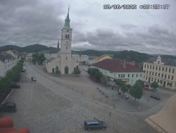 Náměstí, koste sv. Markéty