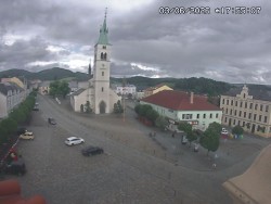Náměstí, koste sv. Markéty