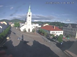 Náměstí, koste sv. Markéty