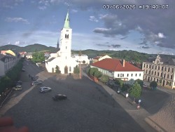 Náměstí, koste sv. Markéty