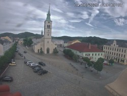 Náměstí, koste sv. Markéty