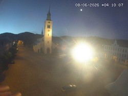 Náměstí, koste sv. Markéty