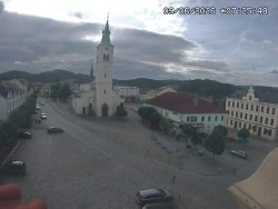 Náměstí, koste sv. Markéty
