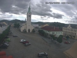Náměstí, koste sv. Markéty