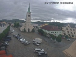 Náměstí, koste sv. Markéty
