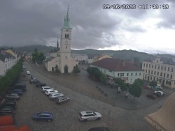 Náměstí, koste sv. Markéty