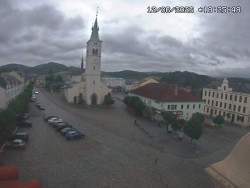 Náměstí, koste sv. Markéty