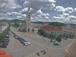 Náměstí, koste sv. Markéty