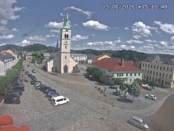 Náměstí, koste sv. Markéty