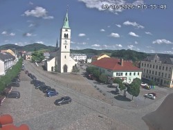 Náměstí, koste sv. Markéty