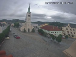 Náměstí, koste sv. Markéty