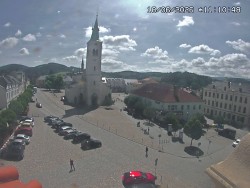 Náměstí, koste sv. Markéty