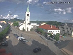 Náměstí, koste sv. Markéty