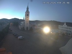 Náměstí, koste sv. Markéty