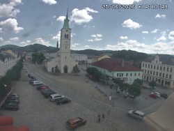 Náměstí, koste sv. Markéty