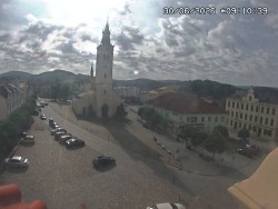 Náměstí, koste sv. Markéty