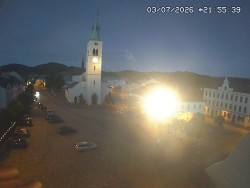 Náměstí, koste sv. Markéty