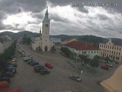 Náměstí, koste sv. Markéty