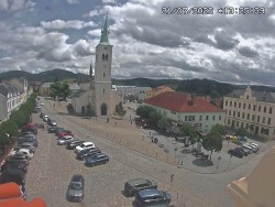 Náměstí, koste sv. Markéty
