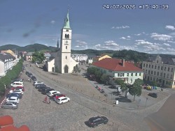 Náměstí, koste sv. Markéty