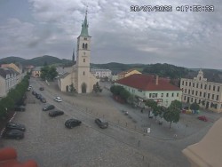 Náměstí, koste sv. Markéty