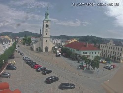 Náměstí, koste sv. Markéty
