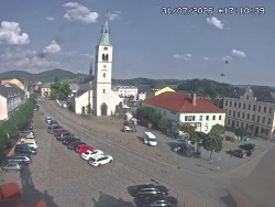 Náměstí, koste sv. Markéty
