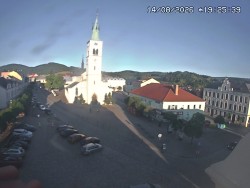 Náměstí, koste sv. Markéty