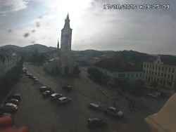 Náměstí, koste sv. Markéty