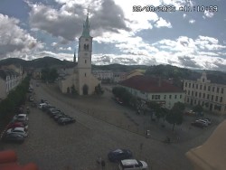 Náměstí, koste sv. Markéty